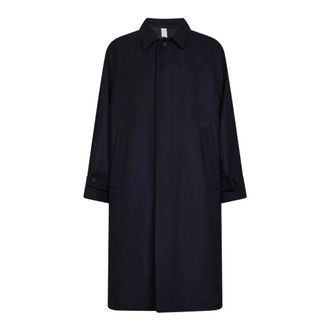 Hev&ograve; Baia Del Monaco Jas - Heren - Mantel - Blauw - L - Wol - Jassen