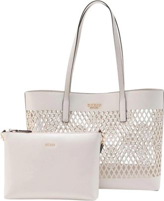 Guess Letty 2 In 1 Tote - Dames - Shoppers - Wit - ONE Size - Tassen