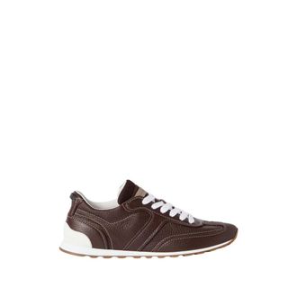 Brunello Cucinelli Zapatillas de Piel con Cordones - Shoes - Mujer - Marr&oacute;n - 41 EU