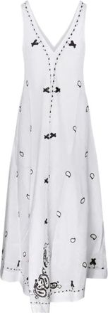 P.A.R.O.S.H. Abito con ricamo - Dames - Maxi kleedjes - Wit - XS - Kleedjes