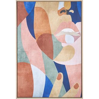 Beliani Canvas BITETTO Feminine Motif 63 x 99 cm Multicolour