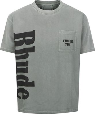 Rhude Logo Pocket Boxy Cotton T-Shirt