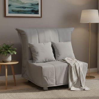 Dmora Sofa Cama Alma, Sof&aacute; Individual, 100% Made In Italy, Sill&oacute;n De Sal&oacute;n Con Apertura Trolley, En Tela Acolchada, Con Almohadas Incluidas, Cm 85x90h85, Gr