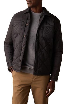 The Normal Brand Quilted Jacket with High Pile Fleece Lining in Charcoal at Nordstrom, Size Large