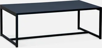 Sweeek Sweeek - Mesa De Centro De Metal Negro, Industrielle, Negro, 100x50x36 Cm