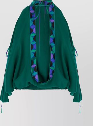 Pucci draped silhouette top geometric trim