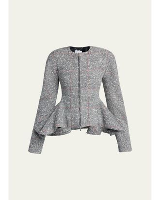 Stella McCartney Speckled Wool-Blend Tweed Jacket