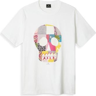 Paul Smith Skull Graphic T-Shirt in White at Nordstrom, Size X-Large