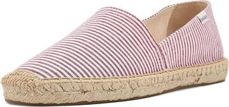 Soludos Seersucker Original Espadrille Womens Flat Shoes Classic Pink : EU 41 (US Womens 10-10.5) B - Medium, Cotton
