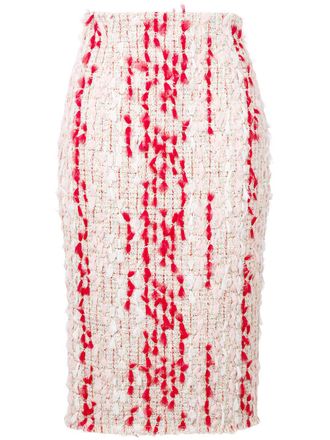 Alexander McQueen Tweed Cocoon skirt - women - Polyamide/Polyester/Viscose/Virgin Wool/Acrylic/Wool/Silk/Cotton - 40 - Multicolour