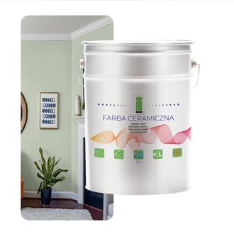 OEM Pintura Cer&aacute;mica Para Pared Lavable Verde Pastel 5l Resistente A Las Manchas