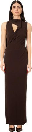 Semicouture Joss Abito Lungo - - Dresses - Donna - Marrone - L