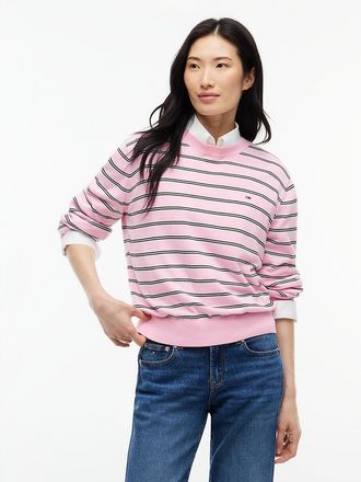 Tommy Hilfiger Womens Tommy Jeans Boxy Fit Crewneck Sweater - Pink Sugar - XXS