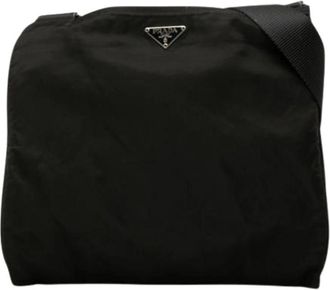 Prada Pre-owned Crossbody Bag - Dames - Vintage Schoudertas - Zwart - ONE Size - Nylon - Vintage