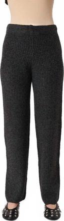 John & Jenn Toby Ribbed Knit Pant In Carbon