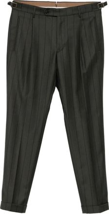 Berwich Pantaloni gessati con pieghe - Verde