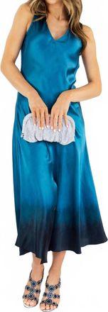Go Silk Drape Dress In Tangled Up Blue