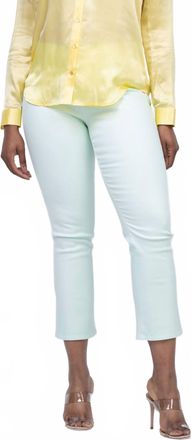 L'agence Tati Coated Crop Micro Boot Jean In Jade