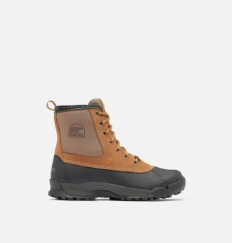 Sorel Mens Buxton Lite Waterproof Winter Boots In Elk Black
