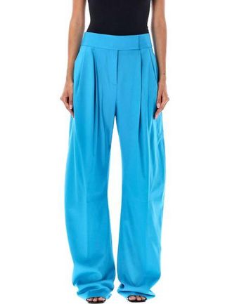 The Attico Womens Gary Cool Wool Long Pants - Blue - Size EU 36 (Womens)