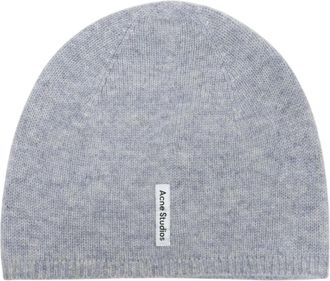 Acne Studios Beanies, unisex, Gray, Size: ONE SIZE Fitted Beanie