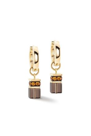Coeur de Lion Geocube Chunky Chain Hoop Gold Earrings in Brown at Nordstrom