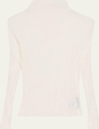 Issey Miyake Chiffon Twist Long-Sleeve Top