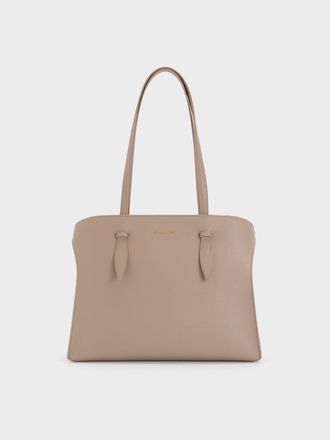 Charles & Keith Allyn Elongated-Handle Tote Bag