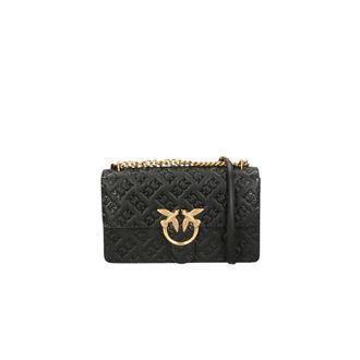 Pinko Love One Classic Pelle Imprime - female - PINKO - Cross Body Bags - Black - ONE SIZE - Bags