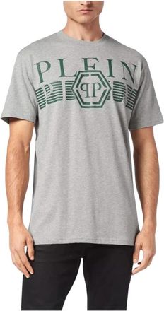 Philipp Plein T-shirt Ronde Hals SS - Heren - T-shirts - Grijs - M - Katoen - Tops