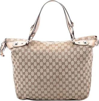 Gucci Pre-owned Handbags, female, Beige, Size: ONE SIZE Pre-owned Satchel