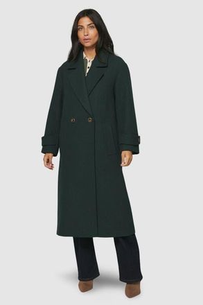 Wallis Double Breasted Car Coat in Green at Nordstrom, Size 10