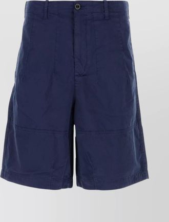 Ten c stretch cotton bermuda shorts with pockets and loops