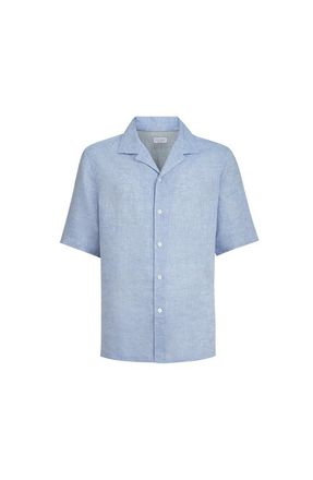 Brunello Cucinelli Short sleeve shirt in Sky Blue at Nordstrom, Size Xx-Large Eu
