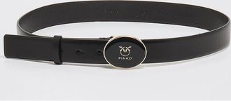 Pinko Cintura Pinko in pelle con fibbia logo