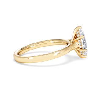 The Diamond Store Amora Marquise 1.07ct Hidden Halo Lab Diamond Engagement Ring F/VS Set in 18K Gold