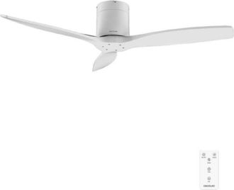 Cecotec Cecotec Ventilador De Techo Con Mando A Distancia De 52 Energysilence Aero 5400 Classic White&white. Motor Dc 40w, 3 Aspas