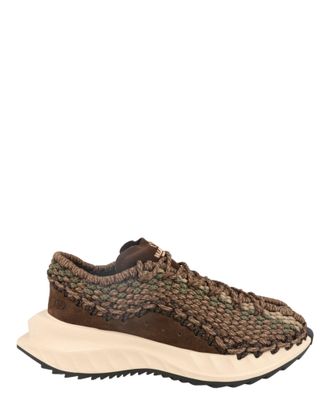 Valentino VLogo Suede Crochet Low-Top Sneakers