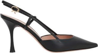 Gianvito Rossi Zwarte Leren Slingback met Stiletto Hak - Dames - Pumps - Zwart - 40 EU - Leer - Schoenen