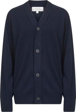 STUDIO NICHOLSON Conan V-neck cardigan - women - Merino - 10 - Blue