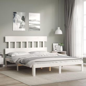 vidaXL Vidaxl - Estructura De Cama Sin Colch&oacute;n Madera Maciza De Pino 160x200 Cm
