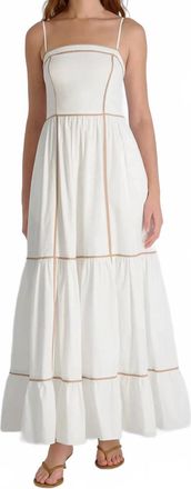 French Connection Womens Cambria Trim Maxi Dress In White