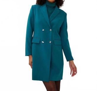 Esqualo Bartha Basic City Blazer Dress In Teal