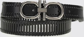 Ferragamo Cintura Gancini Ferragamo in pelle traforata