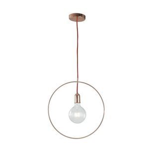 Netlighting FRIDA Wire Frame Pendant Ceiling Light Pink Gold 40cm in Rose Gold