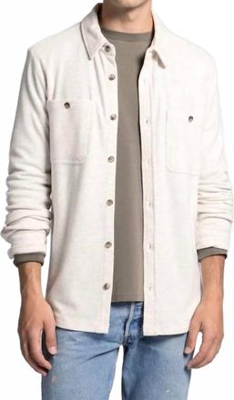 Thread & Supply Clark Button Up Long Sleeve Shirt In Oatmeal