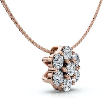 Pompeii3 1/2Ct Diamond Pendant Womens Necklace 14k Gold Lab Grown