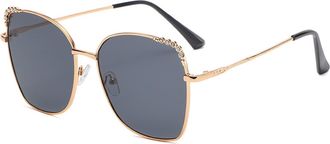 Generic Ladies Cat Eye Retro Large Frame Sunglasses (Color : A, Size : Medium)