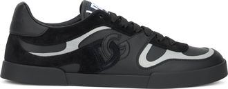 Dolce & Gabbana Mens Trainers With Logo Black Calfskin Sneaker