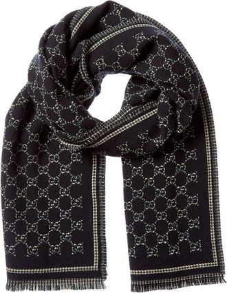 Gucci Gg Jacquard Wool Scarf